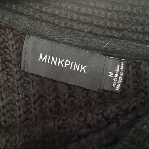 Minkpink black off the shoulder sweater in black. Size M - Picture 2 of 3